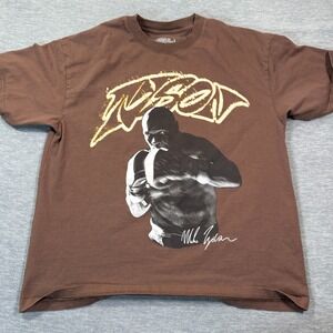 Mike Tyson‎ Collection Shirts Men XL Brown Boxing Graphic Tee Heavyweight Champ